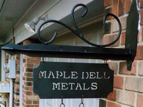 personalized hanging metal signs with bracket decorative|decorative metal hanging sign bracket.